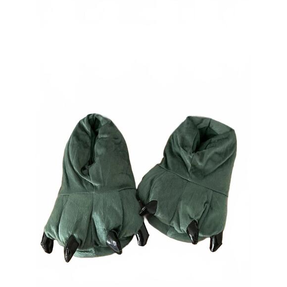 Green Dinosaur Claw Slippers - Picture 2 of 3